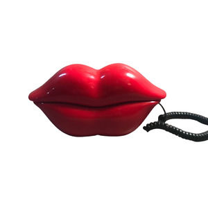 Red lips Desk Phone - Unique Mouth's Lips Shape Design 9" long 6" tall